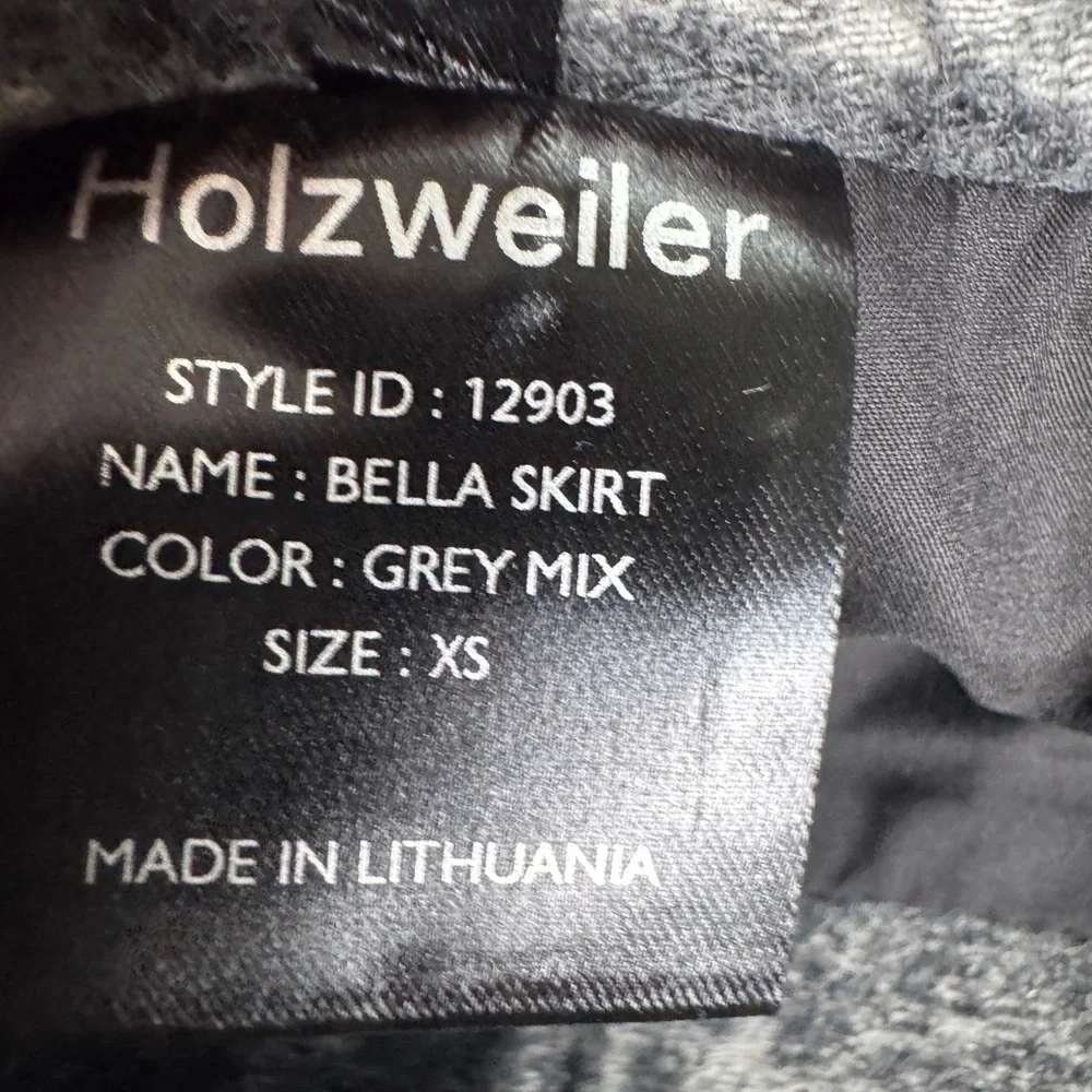 HOLZWEILER Wool Blend Bella Mini Skirt w/ Slit Grey Mix Size XS